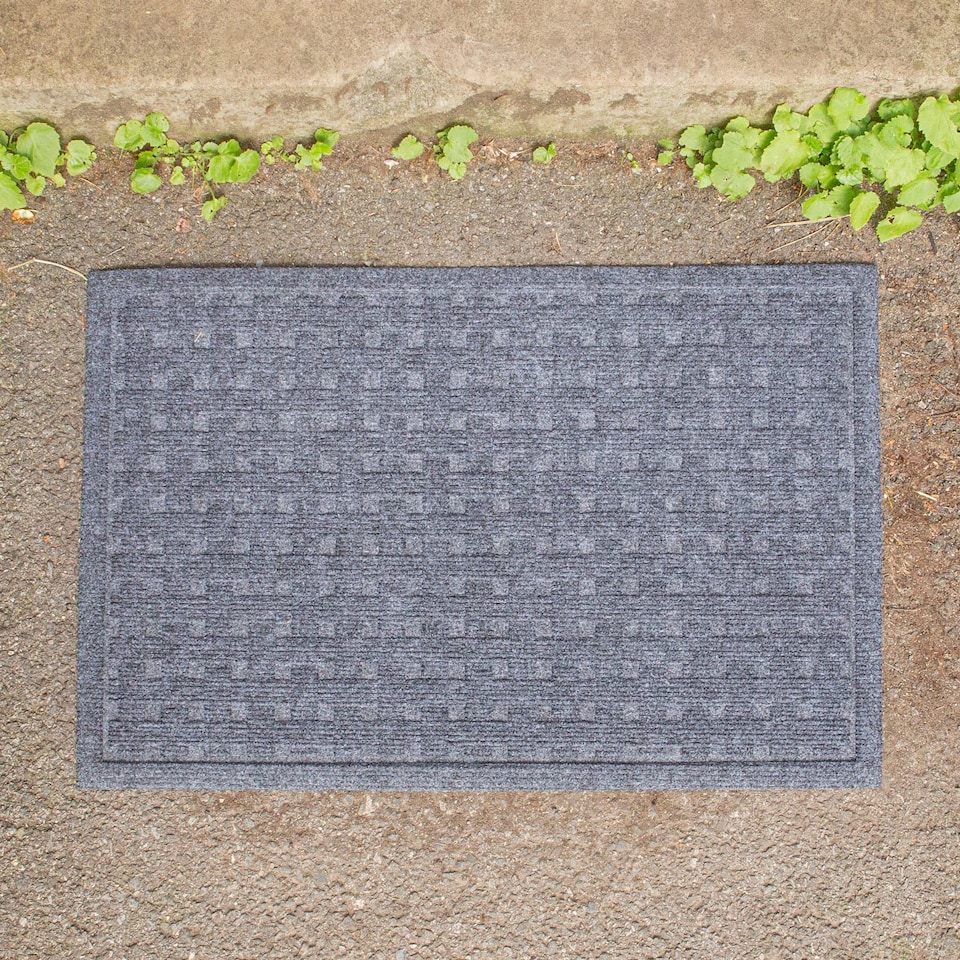 image 1 of Nicola Spring Heavy Duty Dirt Trapper Door Mat - 60cm x 40cm - Grey