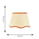 image 3 of ValueLights Dutton Natural Fabric Rust Trim Scallop Edge Ceiling Floor Table Small Lamp Shade