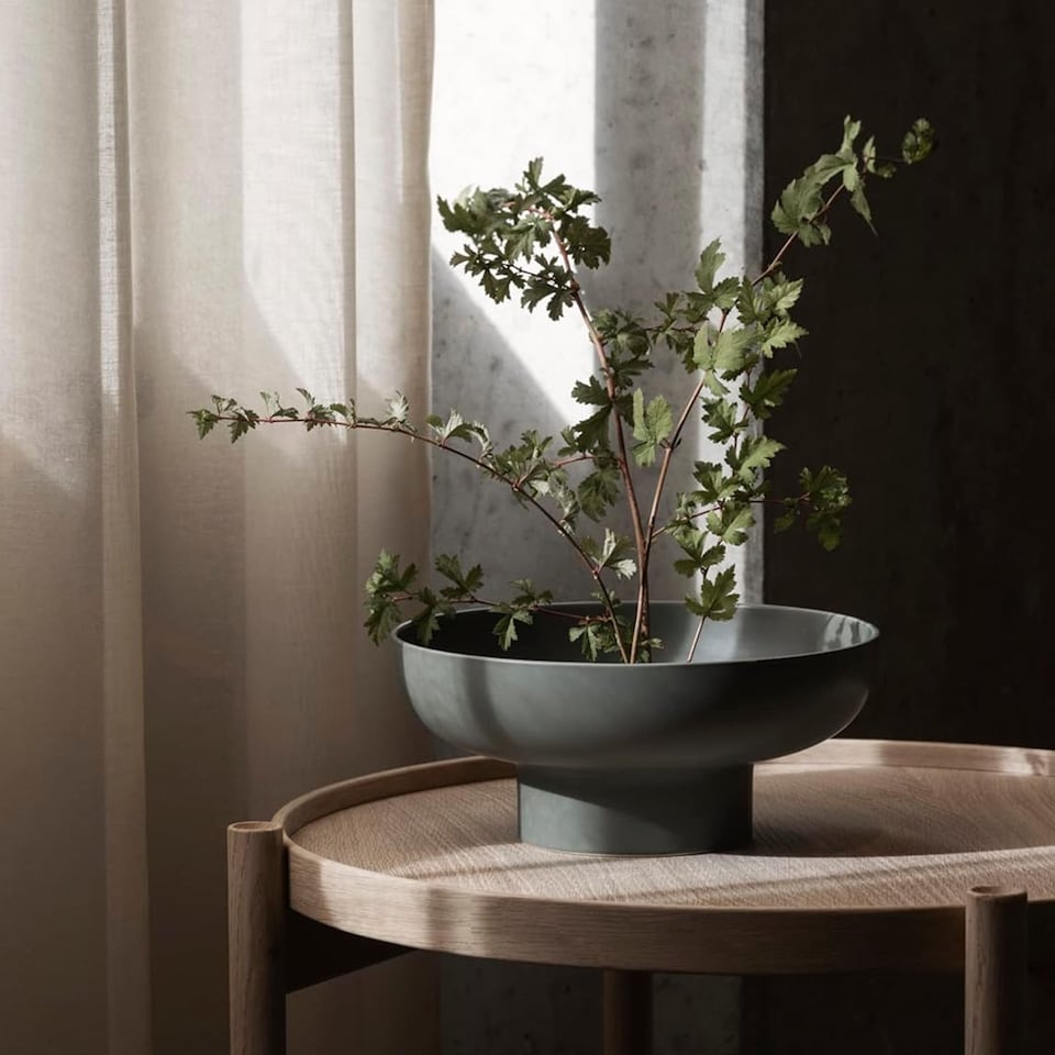 image 1 of Blomus Miyabi Stoneware Vase M - Duck green