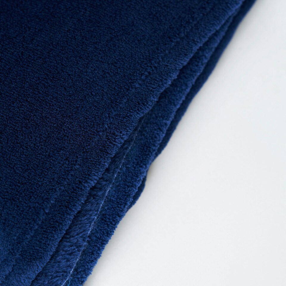 image 1 of BHS Microfleece Throw, Navy | Blue | Navy | 1