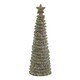 image 1 of Medium Cedar Tree with Star - Resin - L8 x W8 x H26 cm - Beige