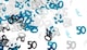 image 5 of 50th Birthday Confetti Blue & Silver 1 pack x 14 grams birthday decoration Foil Metallic 1 pack