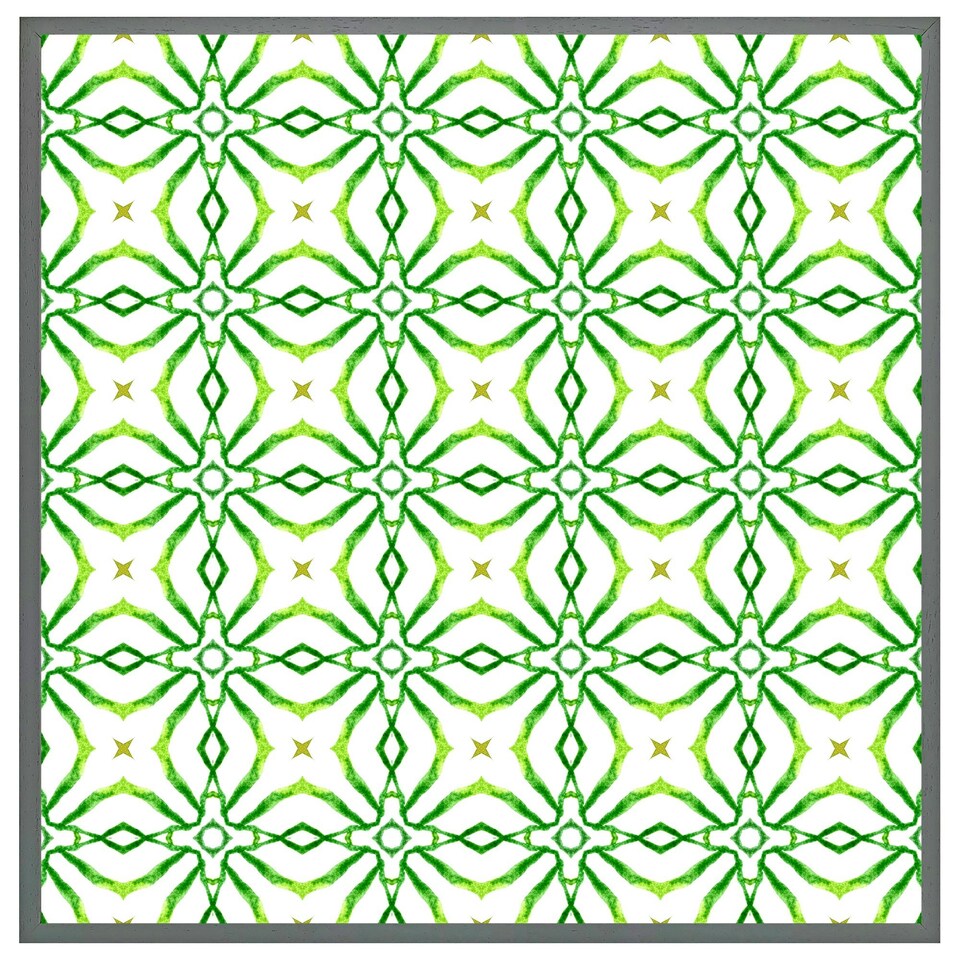 image 1 of Swimwear fabric green alluring boho chic (Picture Frame) White | XS