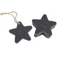 image 1 of Nicola Spring Slate Christmas Tree Decorations - 7 x 7.5cm - Star - Pack of 6