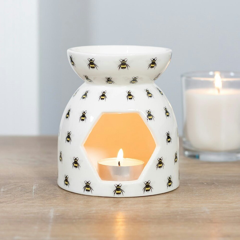 image 1 of Something Different Bee Oil Burner - White - One Size