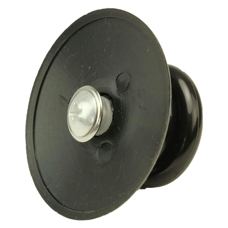 image 1 of SPARES2GO Glass Lid Knob & Safety Skirt compatible with Morphy Richards 3.5L 6.5L Slow Cookers (Black) Black
