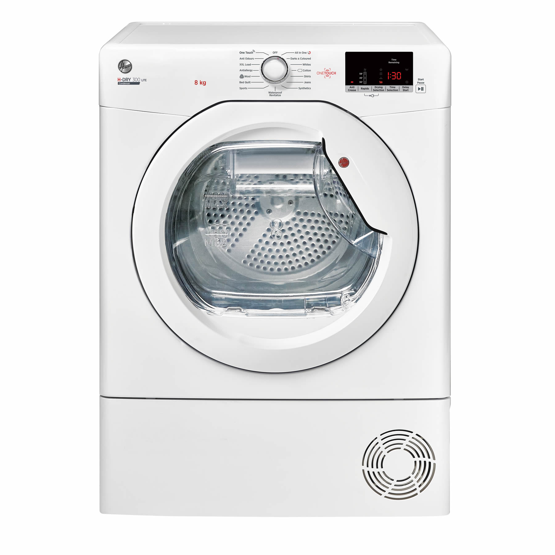 Hoover HLEC8DE 8kg Load Condenser Tumble Dryer Class B White