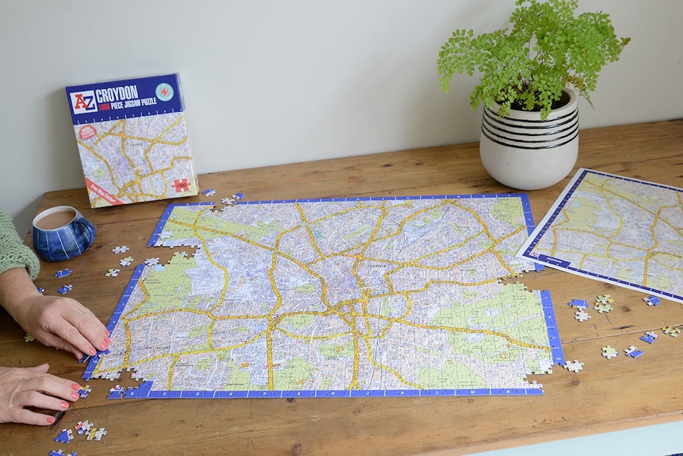 image 1 of A-Z Map of Croydon 1000 Piece Jigsaw