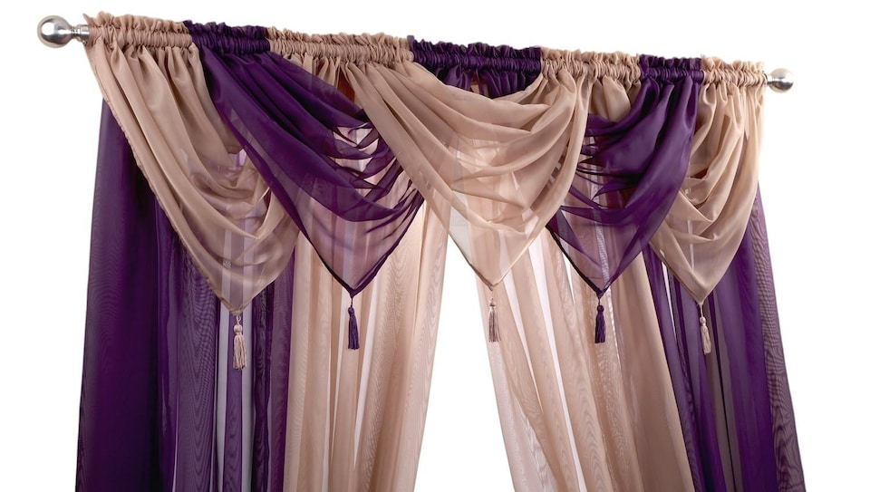 image 1 of Plain Swag Panel - Purple