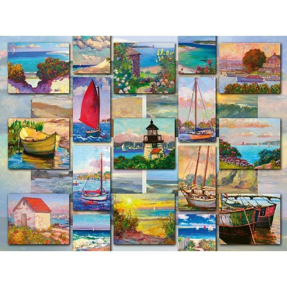 image 1 of Ravensburger Coastal Collage 1500 Piece Jigsaw Puzzle