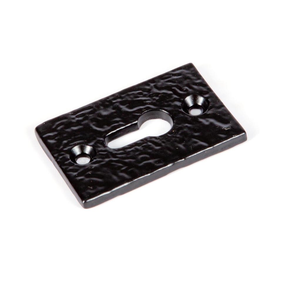 image 1 of Hammer & Tongs Rectangular Escutcheon Plate - W30mm x H50mm - Black