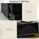 image 10 of HOMCOM High Gloss Front Bedside Table Nightstand with LED Light Remote Black