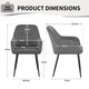 image 9 of SONARA Dining Chair Set of 2, Water-Repellent Plush Chenille Upholstered for Dining Room | Black