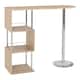 image 2 of Charisma Home Bar Table - L120 x W40 x H104.5 cm - Light Sonoma Oak Effect Veneer/Chrome Brown