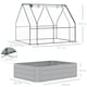 image 7 of Outsunny Raised Garden Bed Planter Box with Greenhouse, Large Window, Clear
