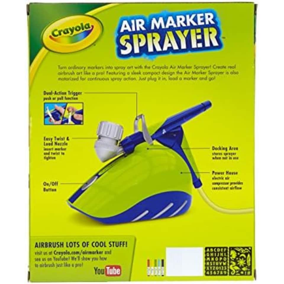 image 1 of Crayola Air Marker Sprayer Airbrush Kit