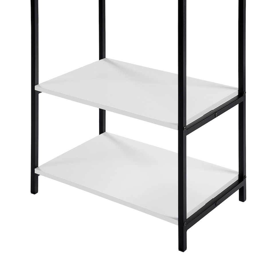 image 1 of Scala Open Wardrobe with 2 Shelves White