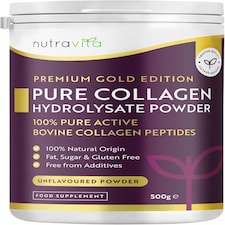 Premium Pure Collagen Hydrolysate Powder 500g - Premium Gold Standard Bovine with 8 Essential Amino Acids - 50 Unflavoured Servings