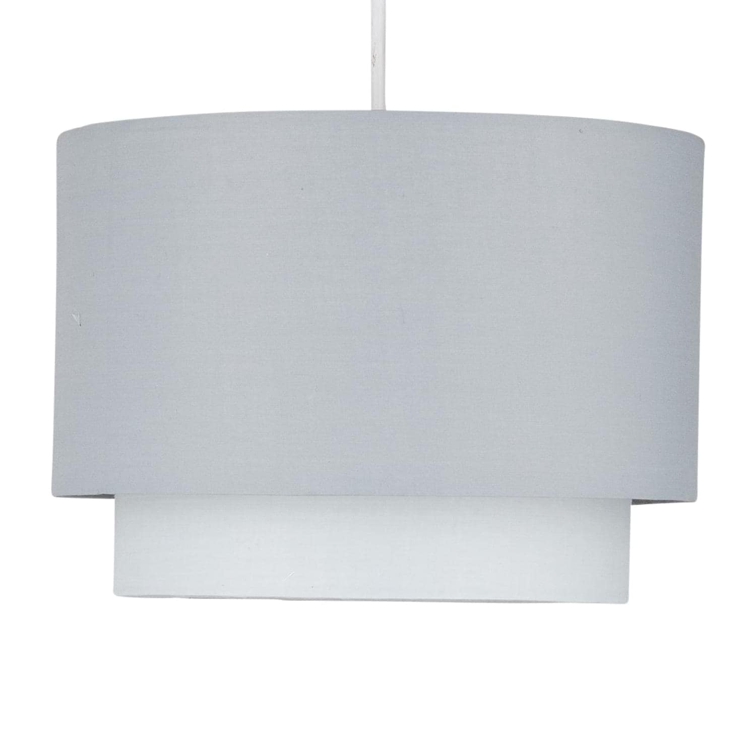 First Choice Lighting Grey Ombre 2 Tier Ceiling Lamp Shade
