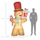 image 5 of HOMCOM 7.5ft Christmas Inflatable Gingerbread Man with Candy Cane and LED Lights, Blow-Up Outdoor LED Garden Display for Lawn, Party
