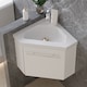 image 5 of AICA 395mm Matte White Bathroom Vanity Unit With Integrated Sink, 1 Door Soft-Close Place in the corner