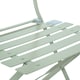 image 7 of Charles Bentley 3 Piece Metal Bistro Set Garden Patio Table & 2 Chairs - Heritage Green