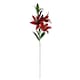 image 2 of 70cm Red Lily Display Silver Glass Vase
