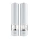 image 4 of Cooks Professional Electric Salt & Pepper Mill Set with Bamboo Base - White