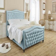 Saturn Plush Superking Bed Frame - Duck Egg