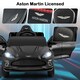 image 9 of COSTWAY Kids Ride On Car Licensed Aston Martin DBX Black