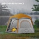 image 8 of Outsunny Instant Camping Tent, 4 Person Easy Setup Dome Tent, Light Grey Grey | Light Grey