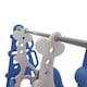 image 3 of Living and Home Kids Toddler Swing and Slide Set with Basketball Hoop and Climbing Ladder