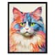 image 1 of Ragdoll Cat Screen Risograph Spot Block Black Framed Wall Art Print A4