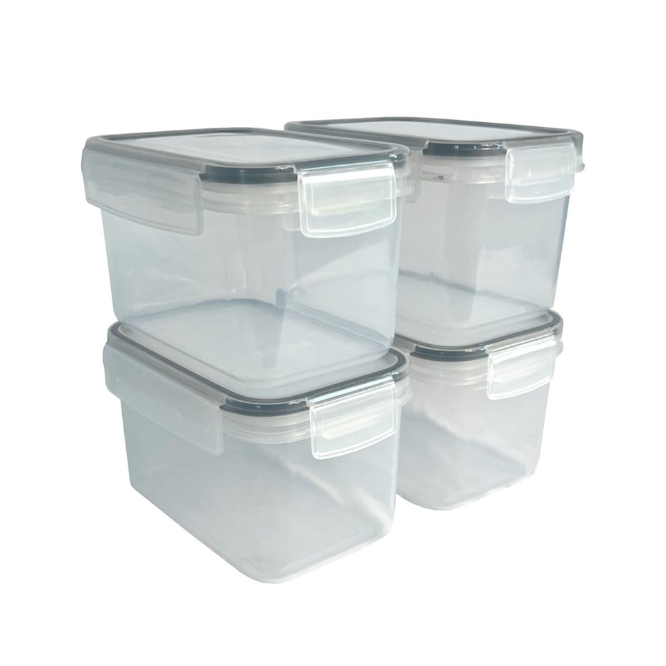 image 1 of 14pc Airtight Reusable Plastic Kitchen Food Storage Container Organiser Set