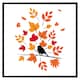 image 2 of Autumn bird on branch (Picture Frame) Grey | M