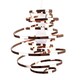 image 1 of ValueLights Contemporary Copper Metal Double Ribbon Spiral Swirl Ceiling Light Pendant