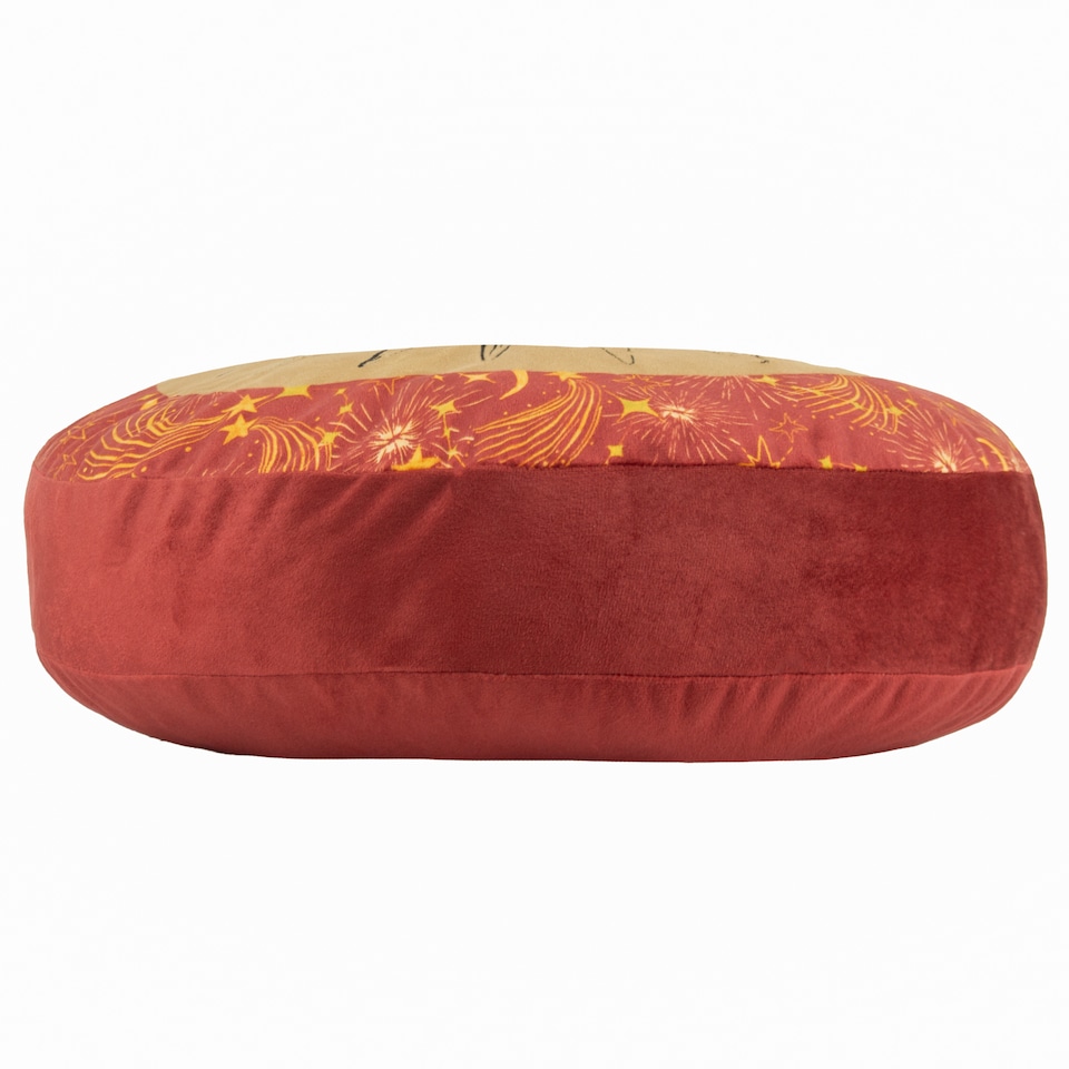 image 1 of Furn Ethereal Sun Velvet Round Cushion, Gold Dust/Rust, 40 x 40cm