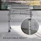 image 6 of HOMCOM Aluminium Shower Stool for Elderly, Height Adjustable Shower Seat with Removable Padded Cushion, Shower Head Holder, Non-Slip Bath Stool for Seniors, Disabled, Pregnant, White