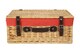 image 3 of 46cm Buff Wicker Picnic Basket with Lining | Red | Red | One Size