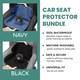 image 2 of Lynmark Potty Training Car Seat Protector Cover with Middle Buckle Hole | Black | Navy | Universal | 2