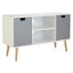 image 2 of Interiors by Premier Sleek and Modern TV Unit, Versatile TV Cabinet, White Finish TV and Storage Unit, Sleek Corner TV Unit
