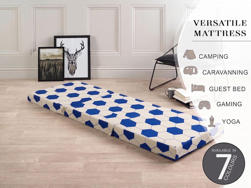 image 1 of Kids Futon Mattress 152 x 51cm | Foldable Floor Bed for Sleepovers