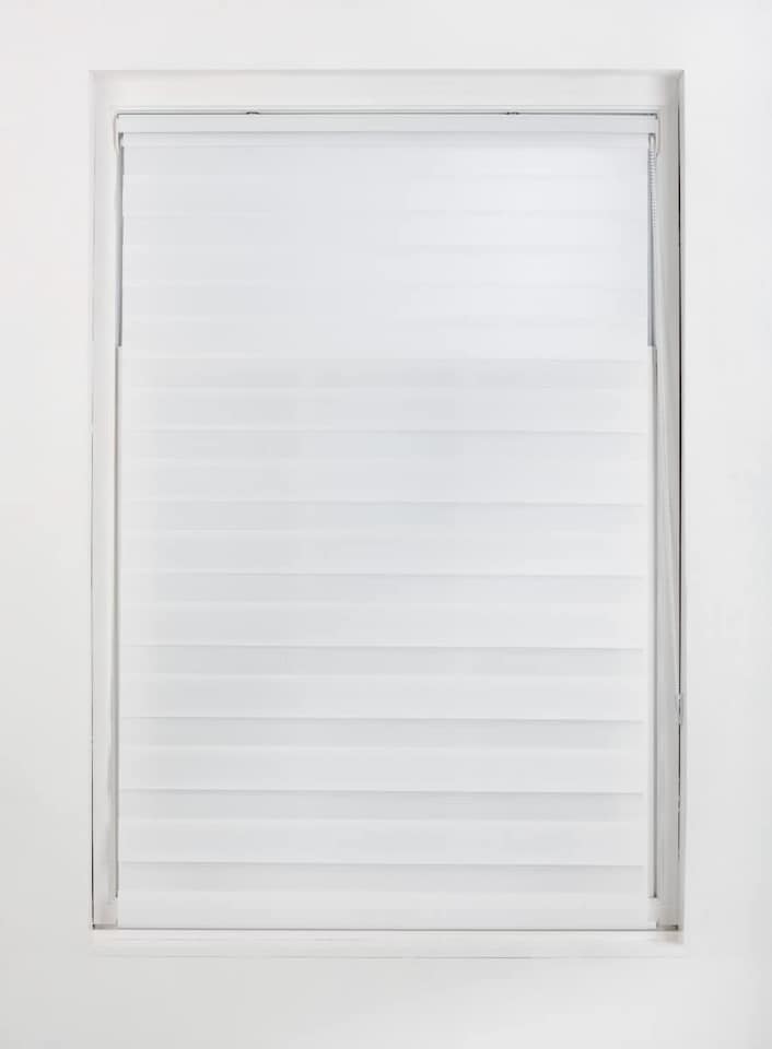 image 1 of Day and Night Zebra Roller Blind 95cm Wide x 210cm Long | White | White
