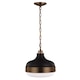 image 1 of Cadence 2 Light Dome Ceiling Pendant Antique Brass, Black, E27