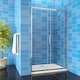 image 3 of Aica Bathrooms 1200x1850mm Sliding Shower Enclosure Shower Screen WalK In Glass Door Cubicle Chrome