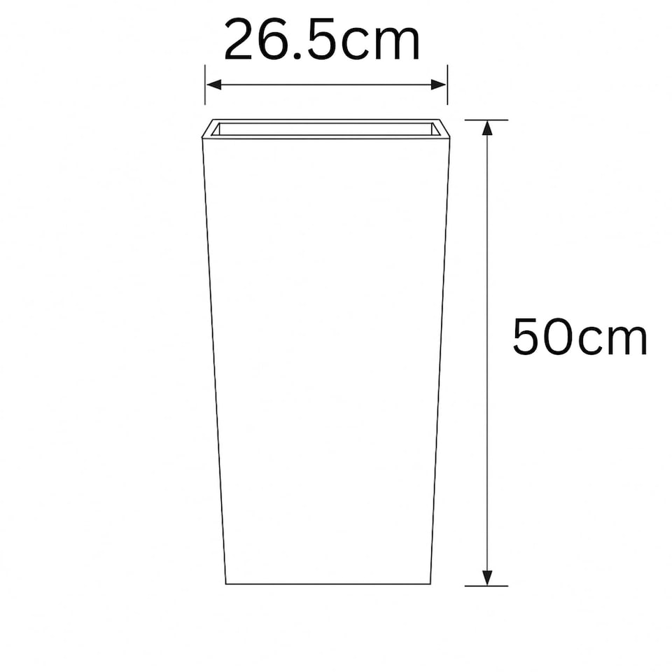 image 1 of Urbi 26.5cm Square Plastic Planter Pot for Indoor & Outdoor Use