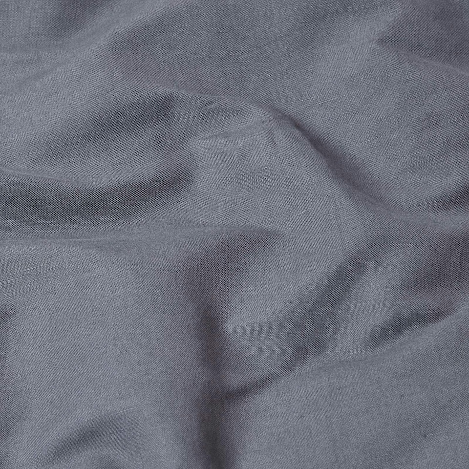 image 1 of Homescapes Dark Grey Linen Flat Sheet, Super King Grey | Super King