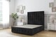 image 1 of Sloomy Berlin Black Naples Divan Bed Base No Drawers With 26 Inch Strutted Headboard & 12 Inch Matching Footboard | Black | Black | Single | 1