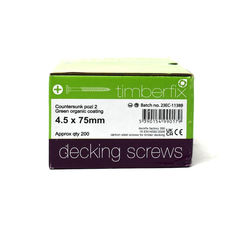image 1 of Timberfix Green Decking Screws (Dia) 4.5mm (L) 75mm - Box of 200