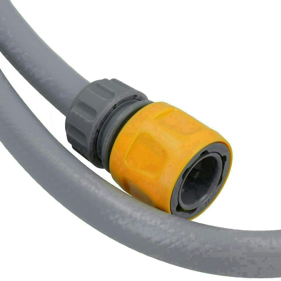 image 1 of Hozelock Standard Hose Pipe Reel Cart Connector Set 1.5m Garden Yard Watering Grey